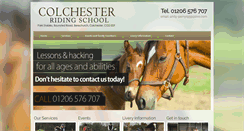 Desktop Screenshot of colchesterridingschool.co.uk