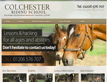Tablet Screenshot of colchesterridingschool.co.uk